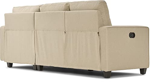 Serta Palisades Reclining Sectional with Right Storage Chaise - Beige
