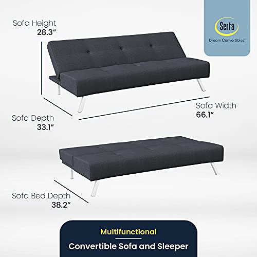 Serta Salinas Convertible Sofa Bed, 66.1