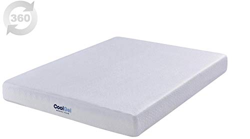 Classic Brands Cool Gel Gel Memory Foam 8-Inch Mattress | CertiPUR-US Certified | Bed-in-a-Box, Short Queen