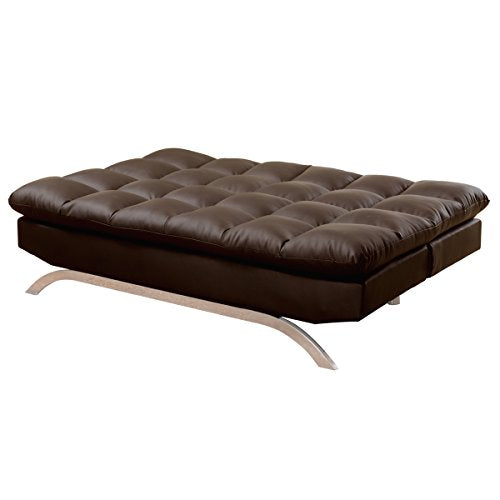 Milton Greens Stars Lugo Plush Futon Sofa Bed, Dark Brown
