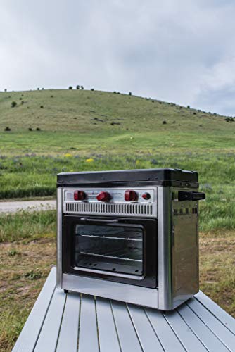 Camp Chef Outdoor Camp Oven with Thermostat, Insulated Oven Box, Matchless Ignition - Stainless Steel (Covent)