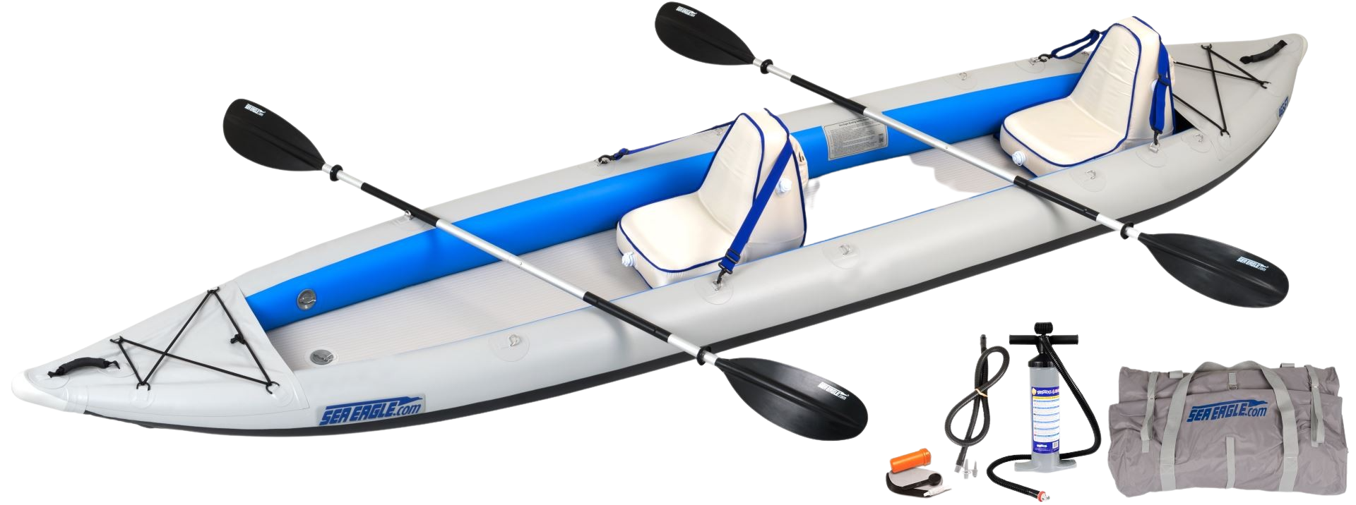 Sea Eagle 465FTK_D2 465ft FastTrack Inflatable Kayak Deluxe 2 Person Package New