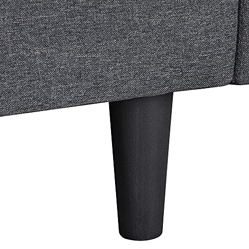 Topeakmart Contemporary 3-Seater Sofa Linen Fabric Upholstered Couch 78.5’’ W Traditional Living Room Sofa Gray