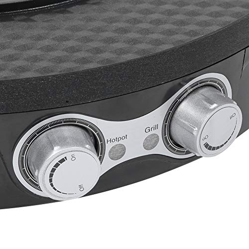 Cerlingwee Barbecue Grill, Household Hot Pot, for Kitchen Home Black(British Flag Type)