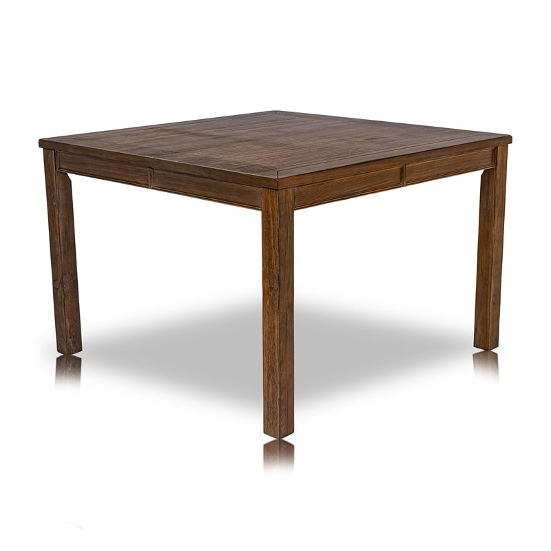 Rustic 54-inch Wood Pub Table in Rustic Oak