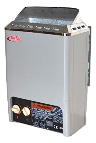 TURKU 2000W 110V 90 Cu.Ft. Mini Type Electric Sauna Heater Stove Built-in Control for Traditional Sauna