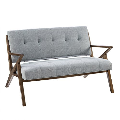 Ink+Ivy Rocket Accent Loveseat - Solid Wood, All Foam Two Deep Seat Settee Mid-Century Short Sofa - Retro Accent Loveseat For Living Room