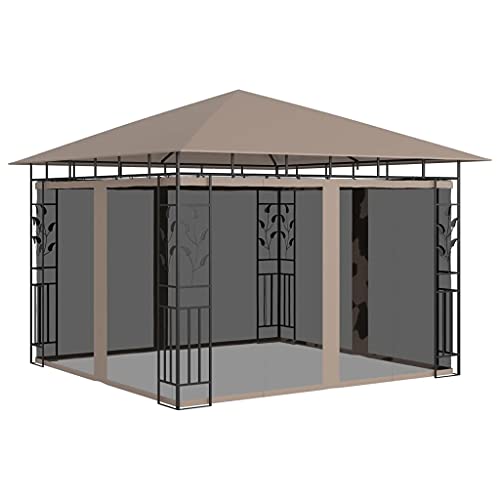 vidaXL Gazebo with Mosquito Net 19.7'x9.8'x9' Anthracite
