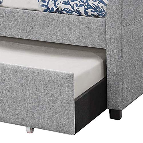 Hillsdale Furniture Hillsadle Westchester Daybed With Trundle, Twin, Smoke Gray Fabric