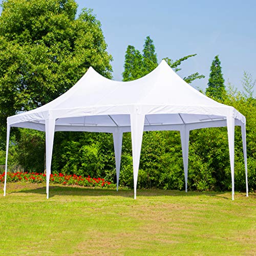 Erommy 20x15ft Party Tent Gazebo Pavilion Adjustable Removable Sidewalls White Shelter for Wedding,Garden