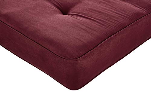 DHP 8 Inch Independently Encased Coil Futon Mattress, Red Microfiber