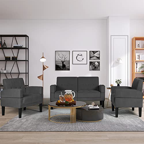 AILEEKISS 3 Piece Living Room Sofa Set 56