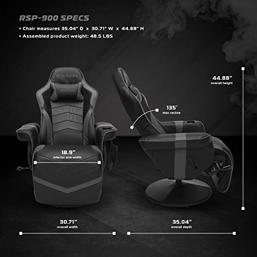 RESPAWN RSP-900 Racing Style, Reclining Gaming Chair, 35.04