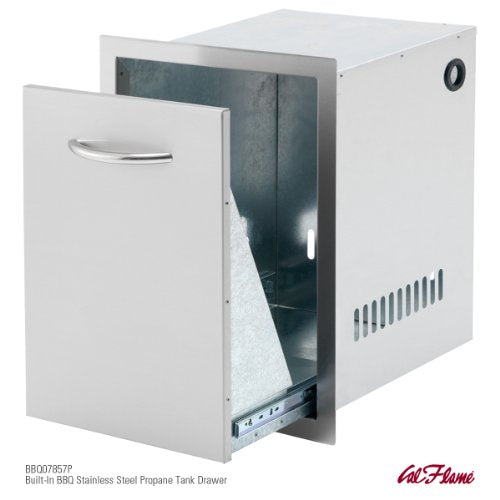 Cal Flame BBQ07857P Propane Tank LPG Drawer, Stainless Steel