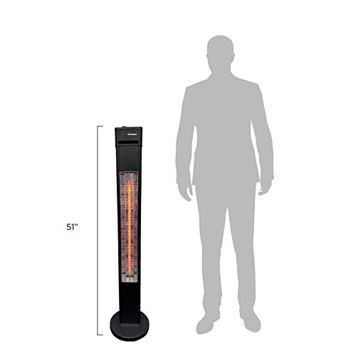 Westinghouse WES31-15110BLK Infrared Electric Outdoor Heater Freestanding, Black