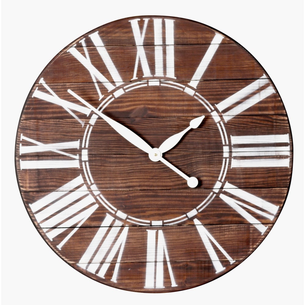 Farmhouse Wood Oversized Wall Clock - 36 x 36 -