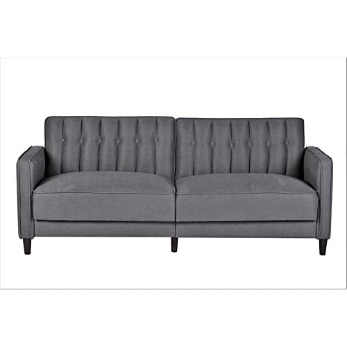 US Pride Furniture Grattan Luxury Velvet Upholstered Sofa Bed Ocean Blue