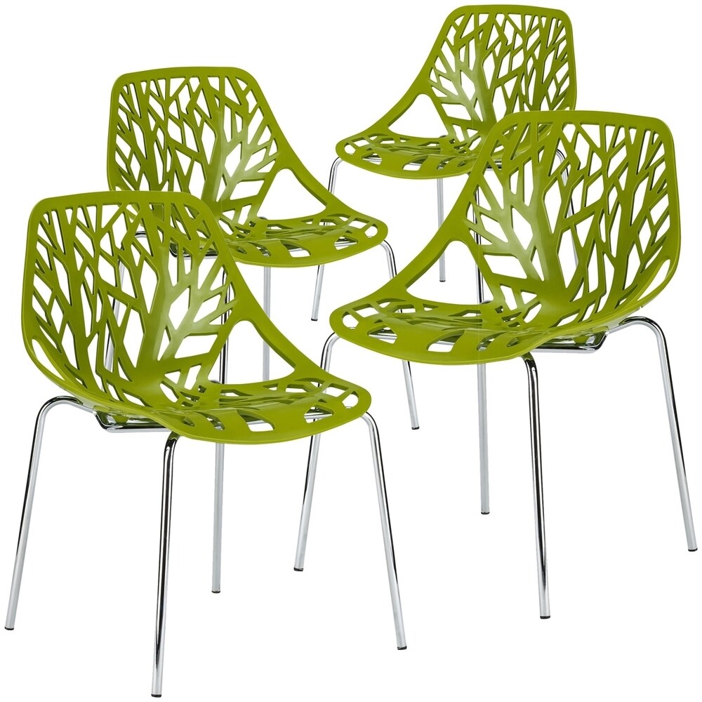 EdgeMod Birds Nest Dining Chair (Set of 4) - Green