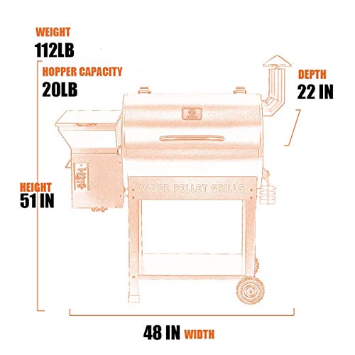 Z GRILLS ZPG-7002E Wood Pellet Grill BBQ Smoker for Outdoor Cooking, 2020 Upgrade, 8-in-1 (Grill with cover)