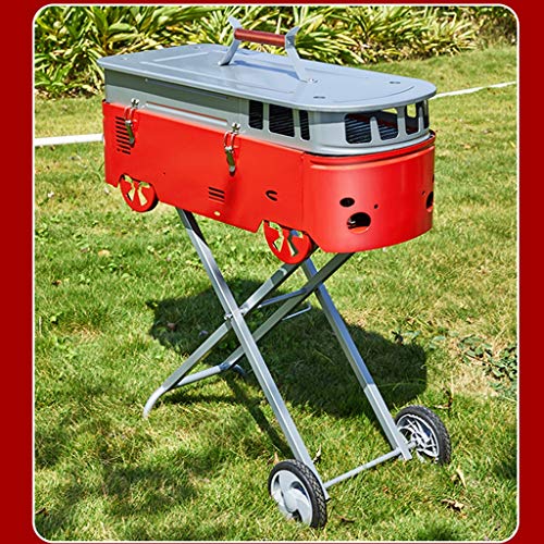 HYAN Barbecue Grill Barbecue Grill Stainless Steel Portable Folding Outdoor Barbecue Charcoal BBQ Grill Perfect for Cooking Camping Backpacking Party Barbecue Shelves