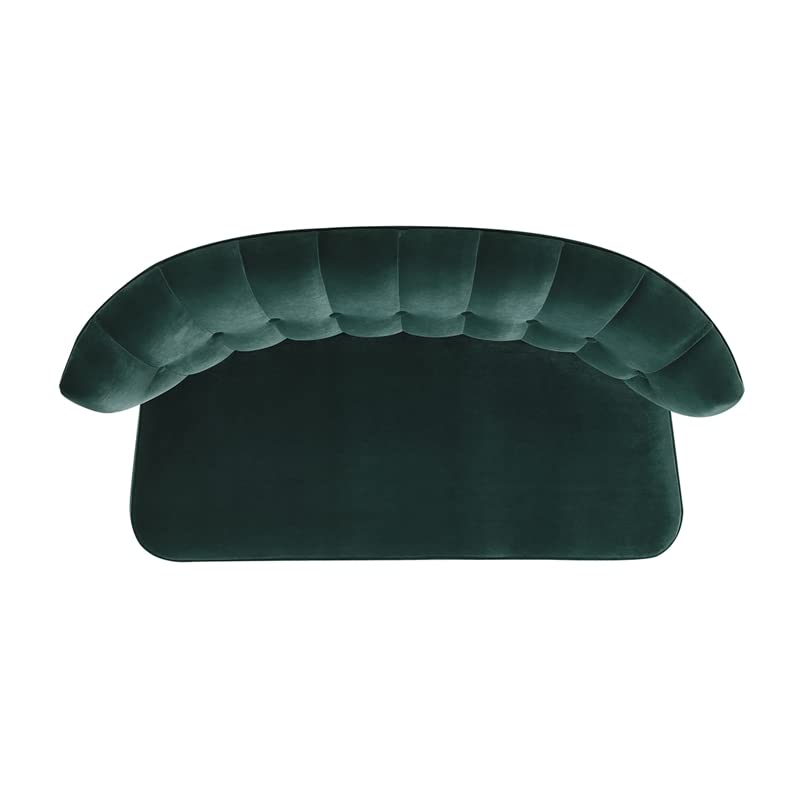 Jennifer Taylor Home Becca Channeled Tufted Settee, Hunter Green