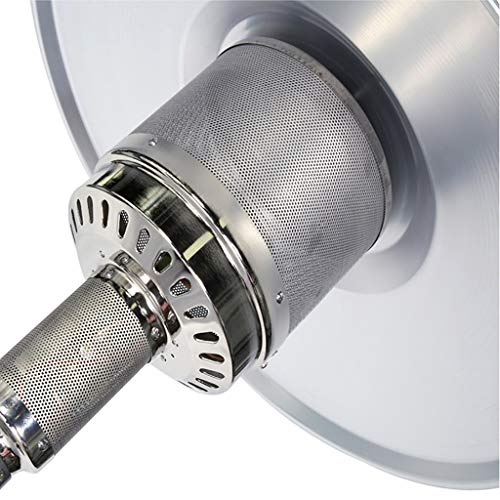 Patio Heater Natural Gas Standing Stainless Steel Commercial Patio Heater Adjustable Height with Hose 45000Btu