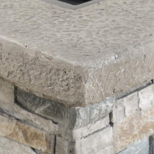 Christopher Knight Home Crestline Outdoor Fire Pit, Natural Stone
