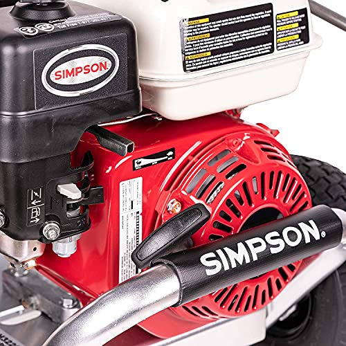 SIMPSON Cleaning ALH3228-S Cleaning ALH3228 3400 PSI at 2.5 GPM Gas Powered by HONDA GX200 Pressure Washer, Red