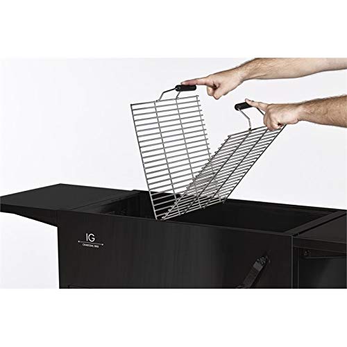 IG Charcoal BBQ Coated Steel Barbecue in Matte Black
