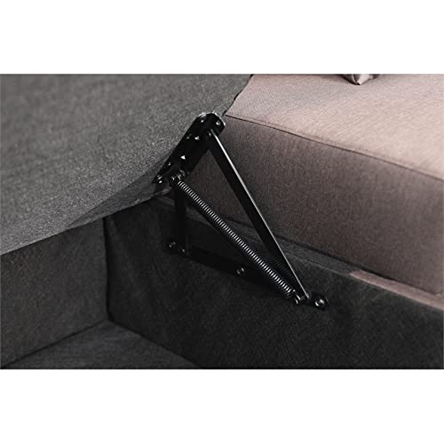 Kingway Furniture Hemus Linen Blend Reversible Sleeper sectional in Brown