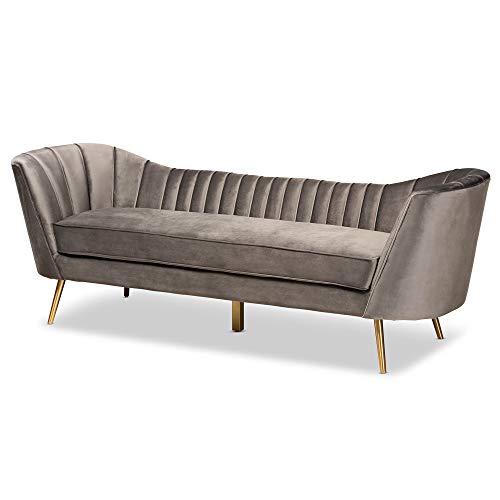 Baxton Studio Kailyn Sofas, Grey/Gold