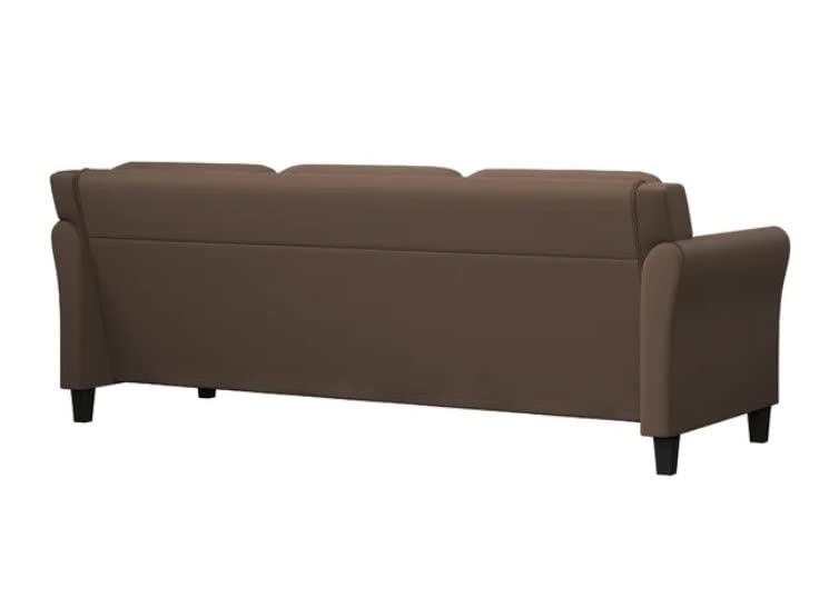 Futton-80.3'' Flared Arm Microfiber Sofa, Brown-You Can Lounge During The Day Or Host Guests Overnight If Need It