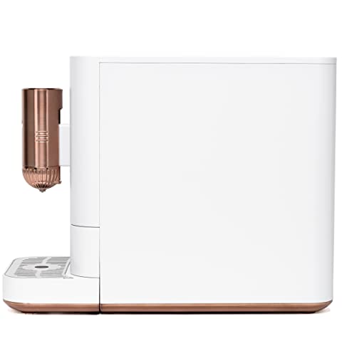 Café Affetto Automatic Espresso Machine | Brew in 90 Seconds | 20 Bar Pump Pressure for Balanced Extraction | Five Adjustable Grind Size Levels | WiFi Connected for Drink Customization | Matte White, 1.2 Liters