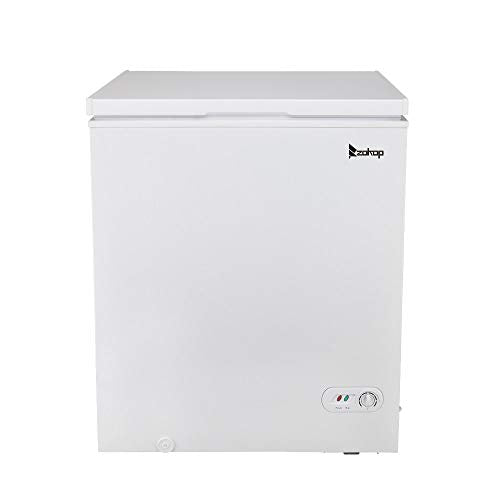 Chest Freezer Single Door Freezer Horizontal 143L/5 CU.FT Deep Freezer Big Freezer for Home Kitchen Garage Basement Apartment,143L