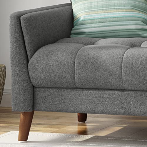 GDFStudio Christopher Knight Home Evelyn Fabric Loveseat, Dark Gray