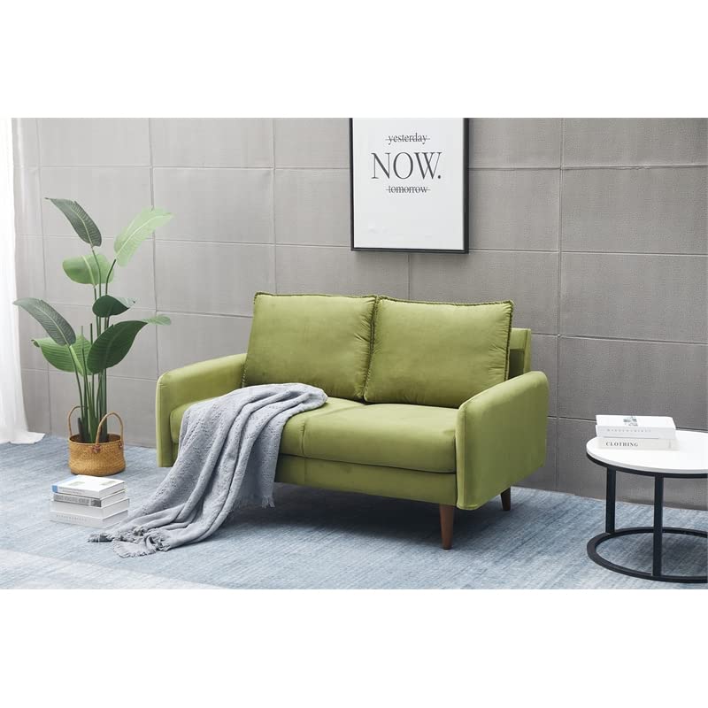Kingway Furniture Hambrok Velvet Living Room Loveseat in Army Green