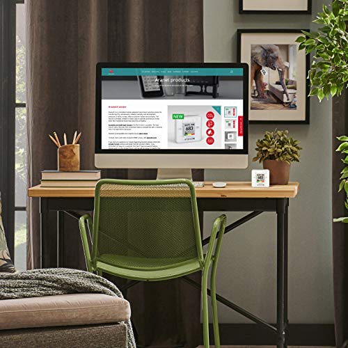 SAF Aranet4 Home: Wireless Indoor Air Quality Monitor for Home, Office or School [CO2, Temperature, Humidity and More] Portable, Battery Powered, E-Ink Screen, App for Configuration & Data History