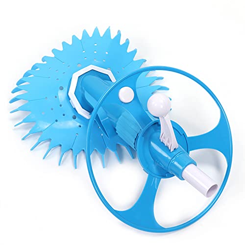 Automatic Pool Vacuum Cleaner, Plastic Easy to Assemble Pool Vacuum Cleaner Powerful Suction New Upgraded Hose Low Noise Automatic Pool Cleaner for Underground Swimming Pools Floor Wall Step