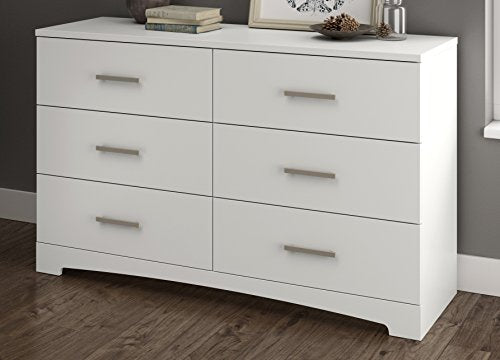 South Shore Gramercy 6-Drawer Double Dresser, Pure White
