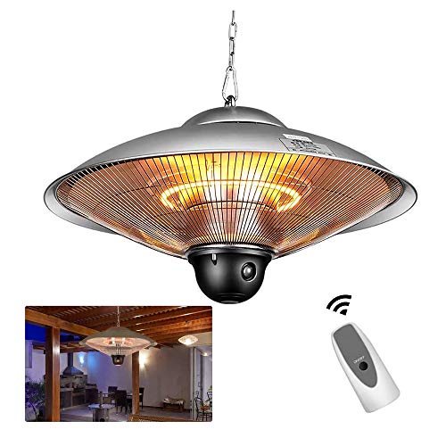 Garden Halogen Patio Heater, Electric Infrared Heater Hanging Lamp Ceiling Heater, 1500w IP44 30㎡Infrared Heater Electric Hanging Patio Heater