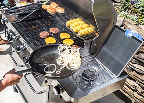 Monument Grills 24367 Stainless Steel 4 Burner Propane Gas Grill w/Side Sear Burners