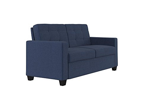 Signature Sleep Devon Sleeper Sofa with Mattress, Blue Linen, Full