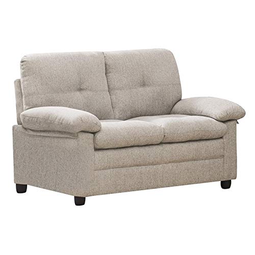 Kingway Furniture Plaencia Living Room Loveseat in Beige