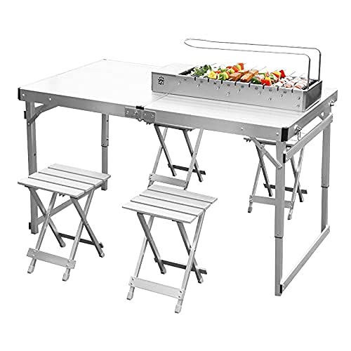 GaGa Automatic Rotating Charcoal Kabob Portable BBQ Grill (Table Set)