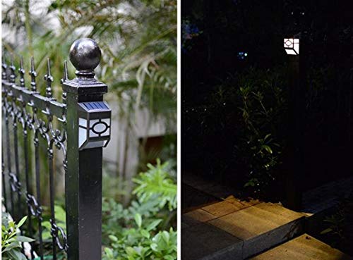 REWD Waterproof Outdoor Wall Lights Solar Lights OutdoorWireless Motion Sensor Lights with 270° Wide Angle IP65 Waterproof for Deck Fence Post Door Wall Yard and Garage, Yard, Garage, Deck, (4PACK)