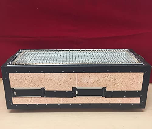 BBQ Charcoal KONRO HIBACHI Grill DIATOMITE Stone Hibachi Barbecue Japanese Yakiniku, Yakitori Grill 21x9x7.8