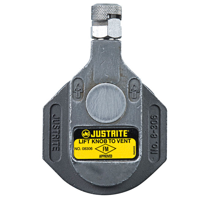 Justrite Stainless Steel Horizontal Drum Vent For Corrosives And General Solvents, 2 Inch Bung