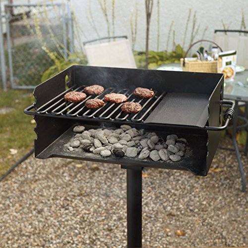 Pilot Rock Heavy-Duty Jumbo Steel Park-Style Charcoal Grill -24 1/4in. x 16 1/8in. Model Number CBP-247