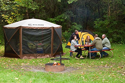 CLAM 9879 Tent, Large, Brown/Tan