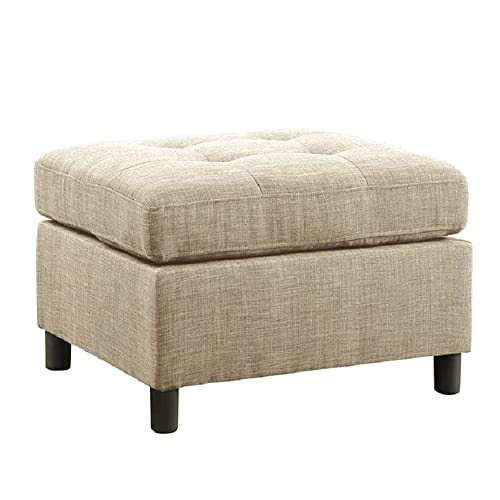 PAYEEL Sectional Sofa Set L-Shaped Couch Reversible Modular 52 inch Love Seats Futon Couch Furniture with Reversible Ottoman for Small Space Living Room (Light Gray).